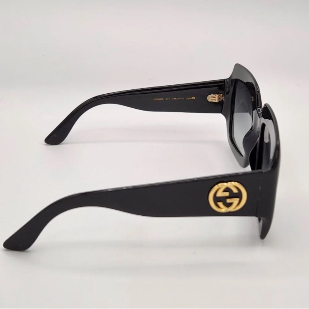 💯- New - Gucci Oversized Black New Ship Same Day Gg0053s Square Sunglasses